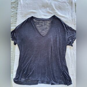 Women's Black V-Neck Top